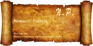 Nemecz Petra névjegykártya